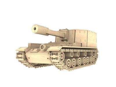 Tank SPG 212 3D Model Drawing CDR Vectors File