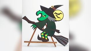 Laser Cutting a Halloween Witch from Pressboard Vector File