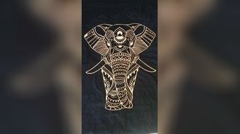 Laser Engraving LED Lamp Mandala Elephant CDR File