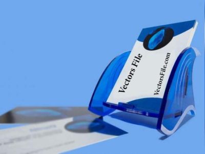 Acrylic Business Card Holder Stand Vector File