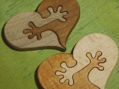 Love Puzzle Wooden Heart CDR File