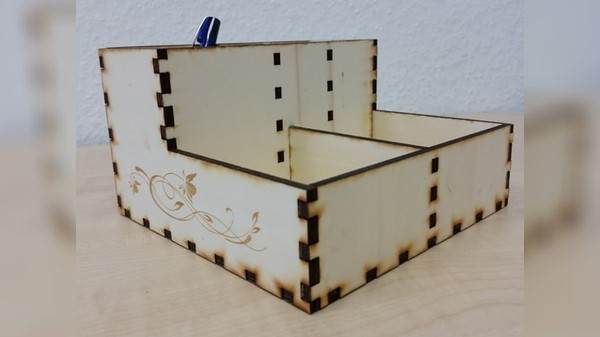 Free Wooden Organizer Box Office Desk Organizer SVG and CDR Laser Cut ...