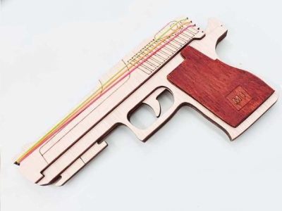 Rubber Band Gun Wooden Toy Rubber Band Pistol