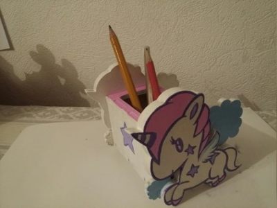 Unicorn Shape Desk Organizer Laser Cut