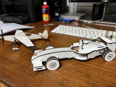 F1 Racing Car Toy Model Design Vector File