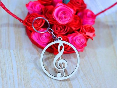 Music Icon Keychain Template Vector File