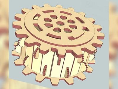 Wooden Gear Box Tools Organizer Box Plywood Box Vector File