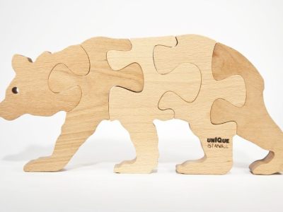 Bear Wooden Jigsaw Puzzle CNC Laser Cutting Plans
