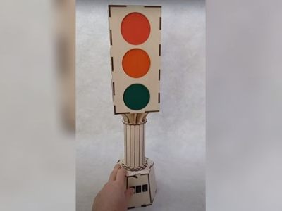 Traffic Light Toy Laser Cut Wooden Model CDR File