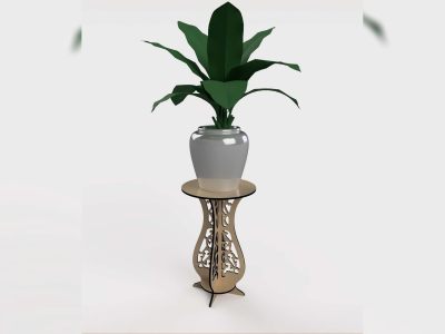 Wooden Flower Stand Wooden CDR, DXF and PDF Vector File