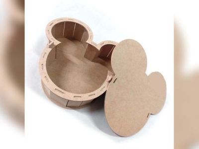 Mickey Candy Box Wooden Gift Box Birthday Box Laser Cut CDR and DXF File