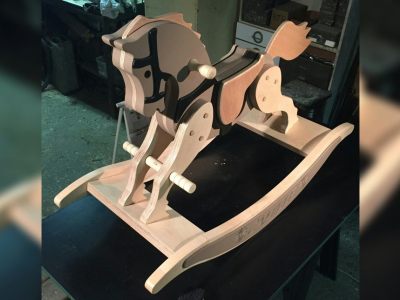 3D Puzzle Kids Rocking Horse Toy CDR Vectors File