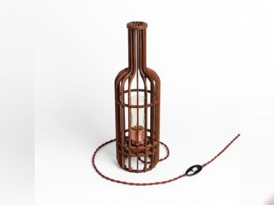 Net 3D Bottle Lamp Laser Cut CDR File
