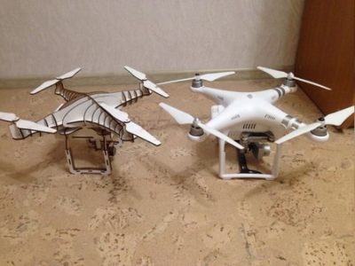 3D Wooden Puzzle Quadcopter Drone Model DXF File
