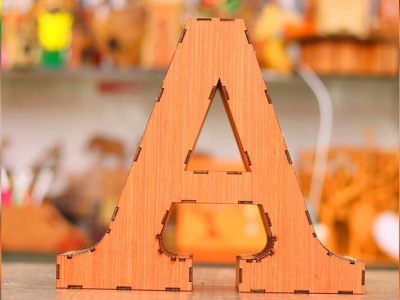 Alphabet Letter A 3D Wooden Puzzle Alphabet Model 3mm
