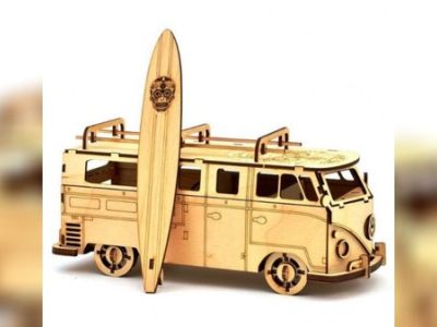 Volkswagen Bus with Surfboard File