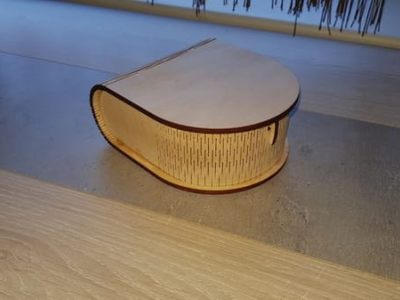 two piece Box flex hinges DXF File
