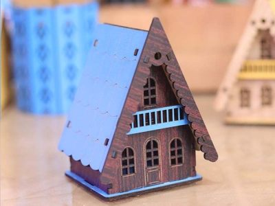 Tealight House LED Lamp Decoration Idea