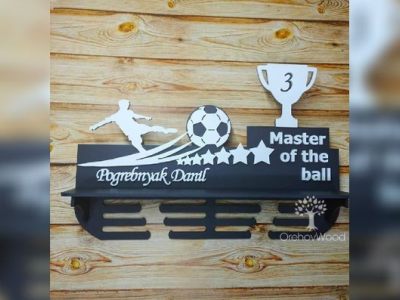 Layout of Football Medal 2 for Laser Cutting CDR File