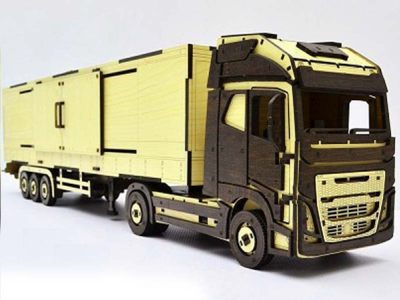 American Volvo Truck 3D Puzzle Model Kit Vector File