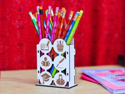 Pen Holder Template Pencil Stand Vector File