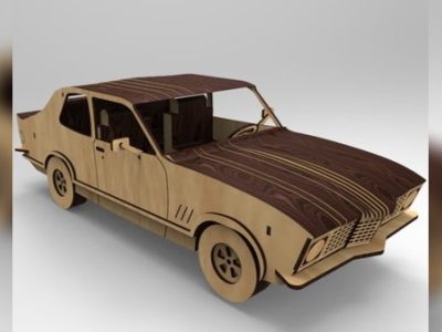 Wooden Holden Torana Car 3D Puzzle Toy Model CDR File