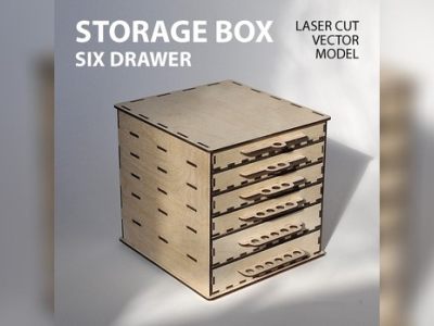 Storage Box with Drawers DXF File