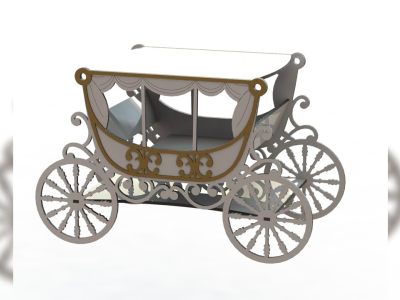 Cake Stand Carriage Laser Cut DXF File