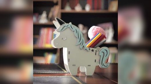 Unicorn Pen Stand Unicorn Desk Organizer