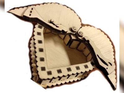 Wooden Heart Ring Box Wooden Jewelry Box CDR File