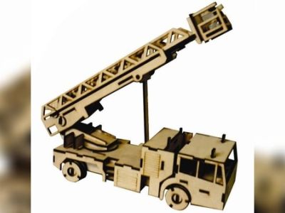 Fire Fighter Crane Wooden 3D Puzzle CDR File