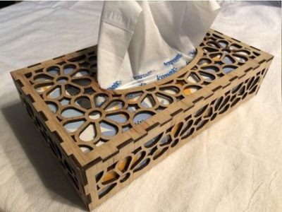 Wooden Tissue Box Vector File