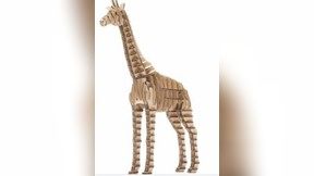 3D Giraffe Layout, 3D Wooden Animal Model File