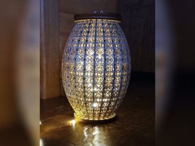 Wooden 3D Floor Lamp CDR File