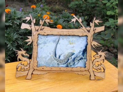 Dragon Patterned Photo Frame