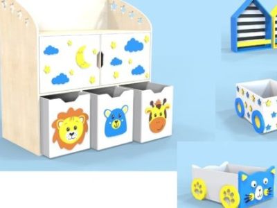 Cnc Template Furniture Child Storage Kids For Laser Cut