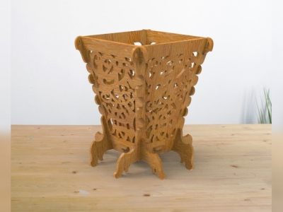 Decorated Flower Pot Vase For Laser Cut