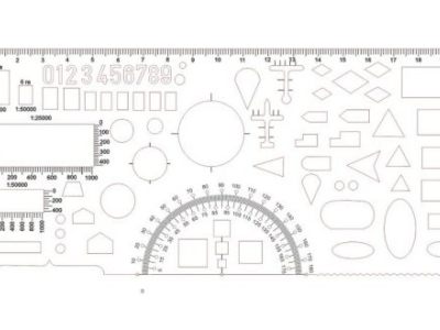 Geometric Ruler School Laser Cut Engrave
