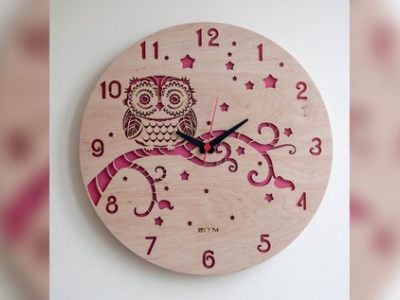 Clock Owl Engraving