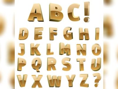 Beautiful Golden Letters Of The Alphabet