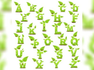 English Alphabet In The Form Of Plants