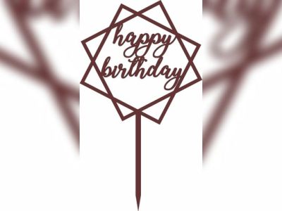 Happy Birthday Decorative Topper