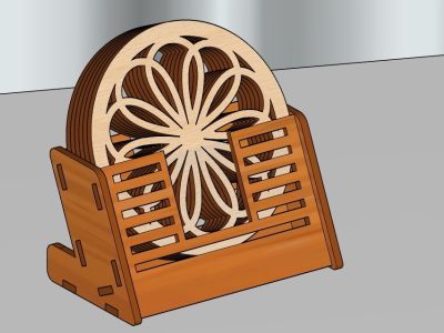 Decorative Coaster Stand Holder With Coaster