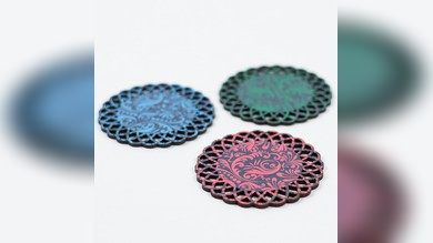 Coasters X 4 For Laser Cut EPS Vector