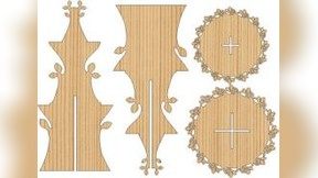 2 Story Flower Display Shelf For Laser Cut Cnc