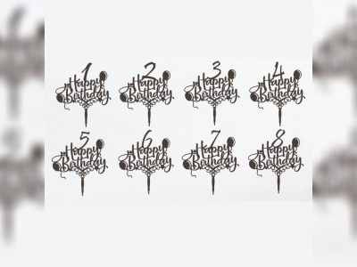 Happy Birthday Cake Toppers For Laser Cutting