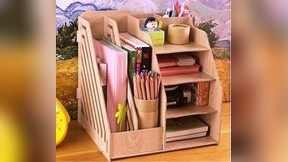 Book Desk Organizer For Laser Cut Cnc