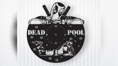 Mister Pool Deadpool Vinyl Record Wall Clock Laser Cut
