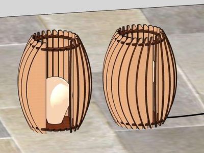 Wooden Table Lamp Light