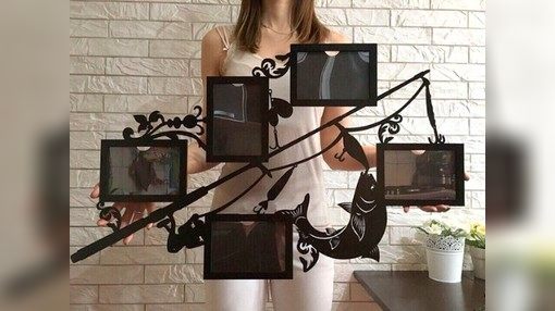Photo Frames From Plywood To The Fisherman